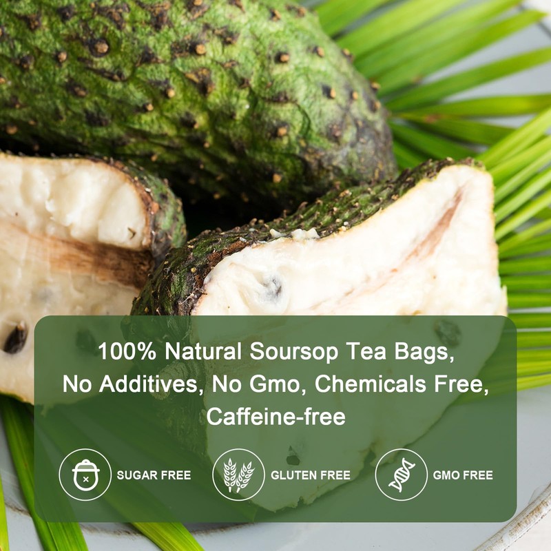 Organic Soursop Leaf Tea Bags | Annona Muricata Herbal Tea