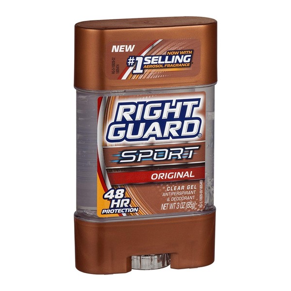 Right Guard Sport Orig Clear Gel Deodornt 3Oz, Pack of 6