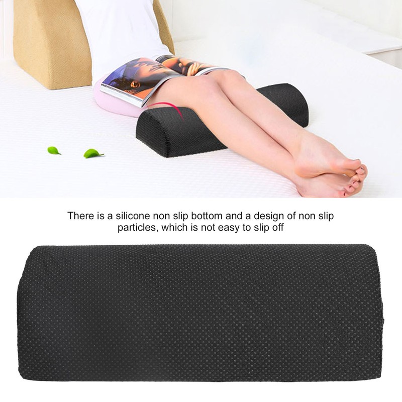 Under Desk Footrest Black Comfortable Relaxing Semi Circular Detachable Zipper