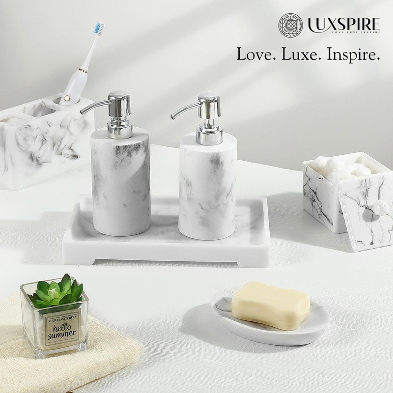 Luxspire Bathroom Vanity Tray, Resin Toilet Tank Tray, Kitchen Trays,