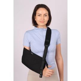 HKJD Arm Sling for Elbow, Shoulder, Wrist Injuries, Breathable and Adjustable Shoulder Immobilizer Sling for Men and Women with Thumb Loop, Support for Rotator Cuff Tear, Left or Right Arm