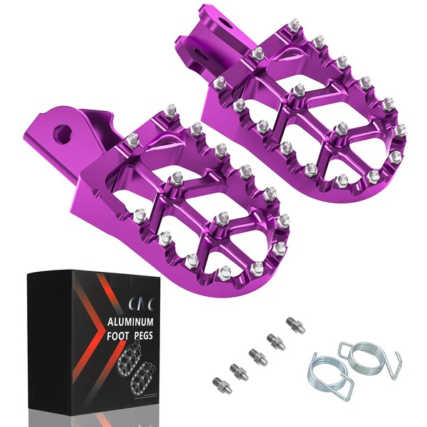 JFG RACING Dirt Bike Foot Pegs with Springs,7075 Aluminum CNC