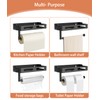 Paper Towel Holder Wall Mount for Kitchen, One-Handed Tear, Bathroom