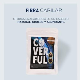 Fibra Capilar Coverful Premium 100 Gramos Para Cubrir Calvicie, Canas y Dar Volumen Al Cabello (Cafe claro)