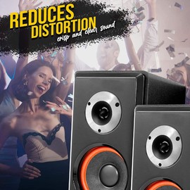 2 Super Tweeter MASTER AUDIO BST03/4 with 120 Watt RMS and 240 Watt Max at 9.60 cm Diameter and 99 dB 4 Ohm Car Doors 3.60 cm Depth, per Pair