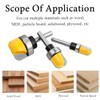 Evponk 3 Pcs Bowl Tray Template Router Bits Set 1/4"