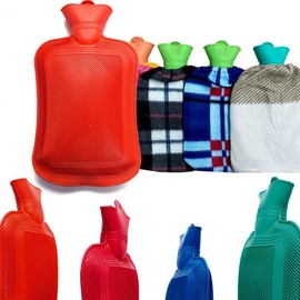 PVC thermal water bag + cover, oil cloth pocket, thermal water bag, hot water pack, compress pack PVC thermal water bag 2000mL + cover (color random) 2ea