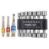 TSUCIA 14 Pcs Electric Screwdriver Drill Bit 3 Socket Adapters