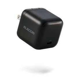 Elecom EC-AC12465BK 65W Charger, Type-C Outlet, Rapid PD Compatible, Swing Plug, PSE Technical Standards Compliant, Black