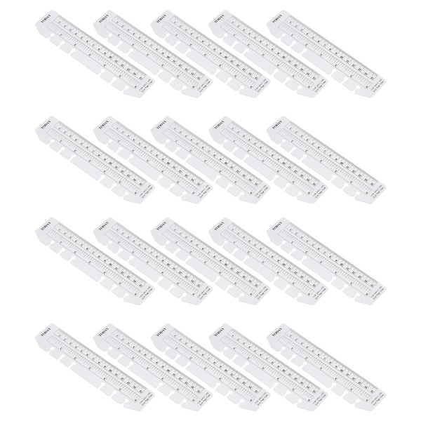 YOKIVE 20 Pcs Plastic Bookmark Ruler,Office Book Mark Page Marker