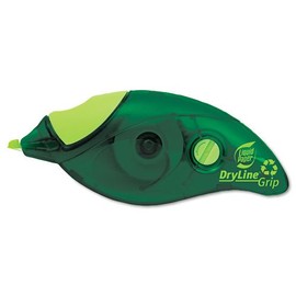 Liquid Paper : DryLine Grip Recycled Correction Film, 1/5" x 472", White, 2 per Pack -:- Sold as 2 Packs of - 2 - / - Total of 4 Each