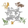 6pcs Birds Nest Animal Cutting Dies, Leaves Tree Branch Die