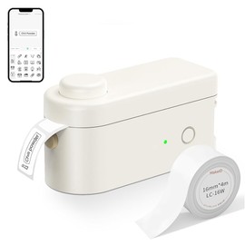 Makeid L1-C Smart Thermo-Etikettiergerät – Mini Bluetooth-Etikettendrucker, tragbar und wiederaufladbar, kompatibel mit 9/12/16 mm Wasserdichten Bändern – für Zuhause, Büro, Schule