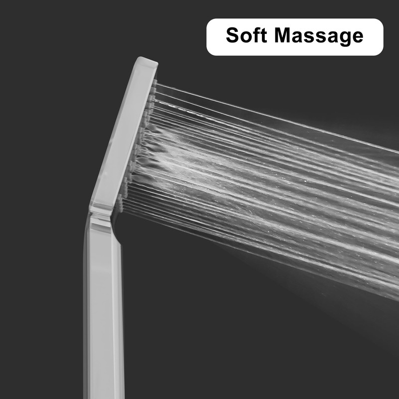 JOHO Large Shower Head with 3 Jet Types, Square Hand