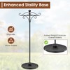 Adjustable Double Shepherd's Hook, 34-63 Inch Black Iron Stand for