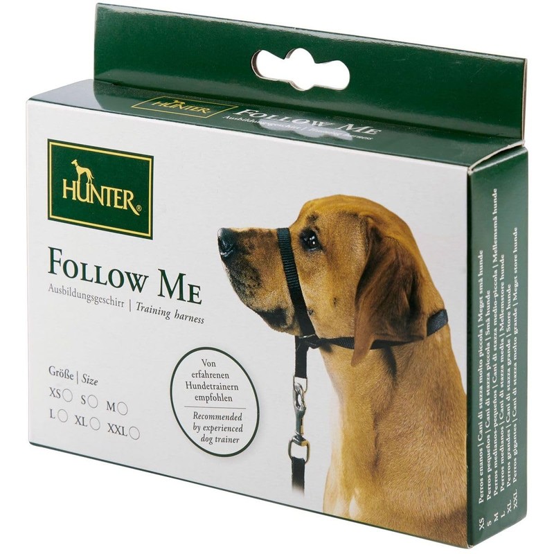 HUNTER Follow Me Education Nylon Harness, Size 2, Medium, Black
