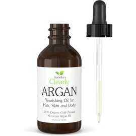 Clearly ARGAN: Aceite de Argán ORGÁNICO 100% Puro y Virgen Extraído en Frío Ideal para Cabello, Barba, Piel, Cara y Uñas Antiarrugas y Humectante Natural Secreto de Belleza Marroquí