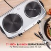 SUNAVO Hot Plates for Cooking, 1800W Electric Double Burner with