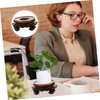 Mobestech Indoor Display Stand for Vases Decor Rustic Wood Base