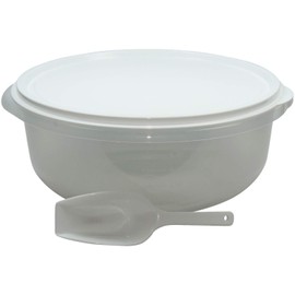 Large Yeast Dough Bowl 6 Litres with Pop Lid Mixing Bowl Food Storage Container Salad Bowl with Measuring Scale and Flour Scoop BPA Free