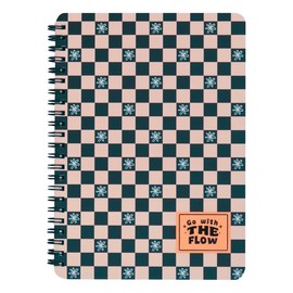 Mr. Wonderful A4 festival pink and black go with the flow notebook