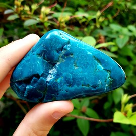 Sublime Gifts Chrysocolla with Malachite Natural Crystal Metaphysical Healing Gemstone Polished Free Formed Chakra Specimen #33, Blue