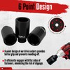 WETT 1/2" Drive Deep Large Impact Socket Set, 11-Piece Spindle