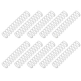PATIKIL Compression Spring, 0.5mm Wire Dia x 10mm OD x 50mm L, 10 Pcs 304 Stainless Steel Mechanical Extension Small Springs Pen Springs Assortment Kit for Shop and Home Repairs