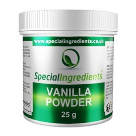 Special Ingredients Vanilla Powder Premium Gourmet 100% Pure Ground Vanilla Bean Powder - Vegan, Non-GMO, Gluten Free (25g)