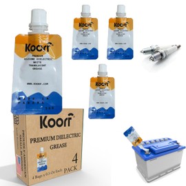 KOORF Premium Dielectric Grease 04 Pack, 2 Oz Total, Non-Curing Compound for Sealing, Protecting and Electrical Insulating, dielectric grease automotive and for Marine and General Outdoor Applications