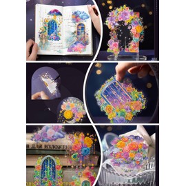 60 PCS Watercolor Flowers Stickers for Scrapbooking Green Leaf Self-Adhesive Transparent Waterproof Stickers Pack for Junk Journal Journaling Water Bottles Phone Laptop Scrapbook Kit for Teens Girls