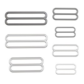 VGOL Pack of 21 Zinc Alloy Belt Buckles Adjustable Buckle for Luggage Inner Diameter 25 mm 30 mm 40 mm 50 mm Suitable for Woven Belts Crafts Silver and Gun Black