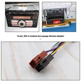 Be In Your Mind Car Radio Wiring Harness Connector Adapter 16-Pin Connector to 8-Pin Mini ISO Male Cable Compatible with New Sony