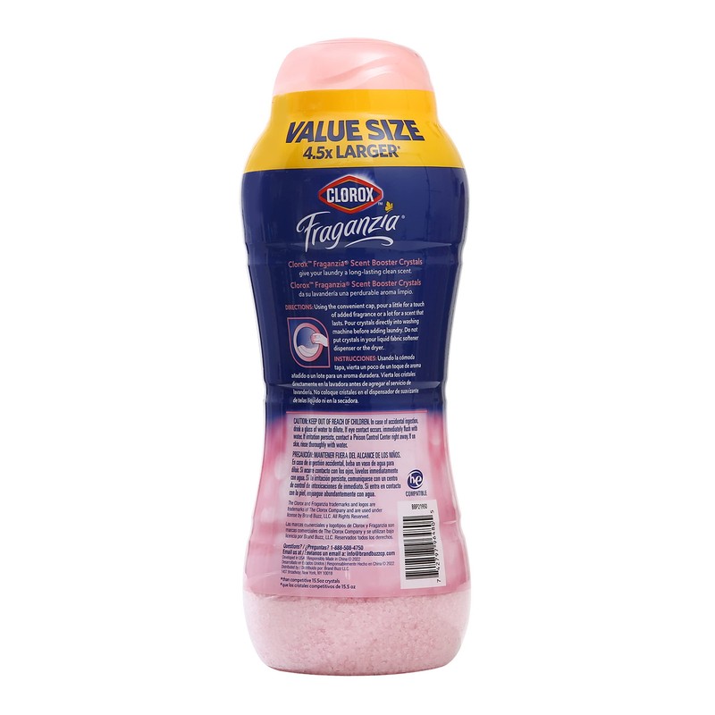 Clorox Fraganzia In-wash Scent Booster Crystals in Rose Scent, 70oz