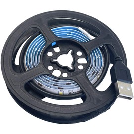 Trade One 30789 Tape Light, 4.9 ft (1.5 m), USB Decoration, Indirect Lighting, Can Be Cut With Scissors, Double-Sided Tape, Interior, Under Bed TV Stand