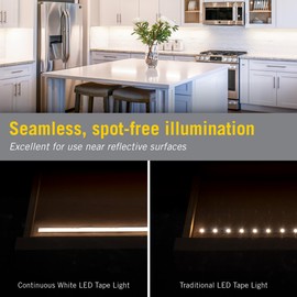 Armacost Lighting RibbonFlex Pro 24V White COB LED Strip Light Tape 3000K, 165 Lumens/Ft, 5M 171230