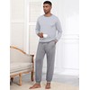 Ekouaer Men's Long Soft Pyjamas Nightwear Set with Pocket and