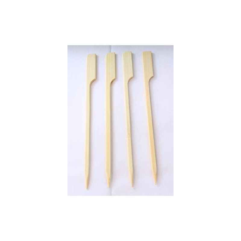 250x Paddle Food Skewers Bamboo Natural 12cm