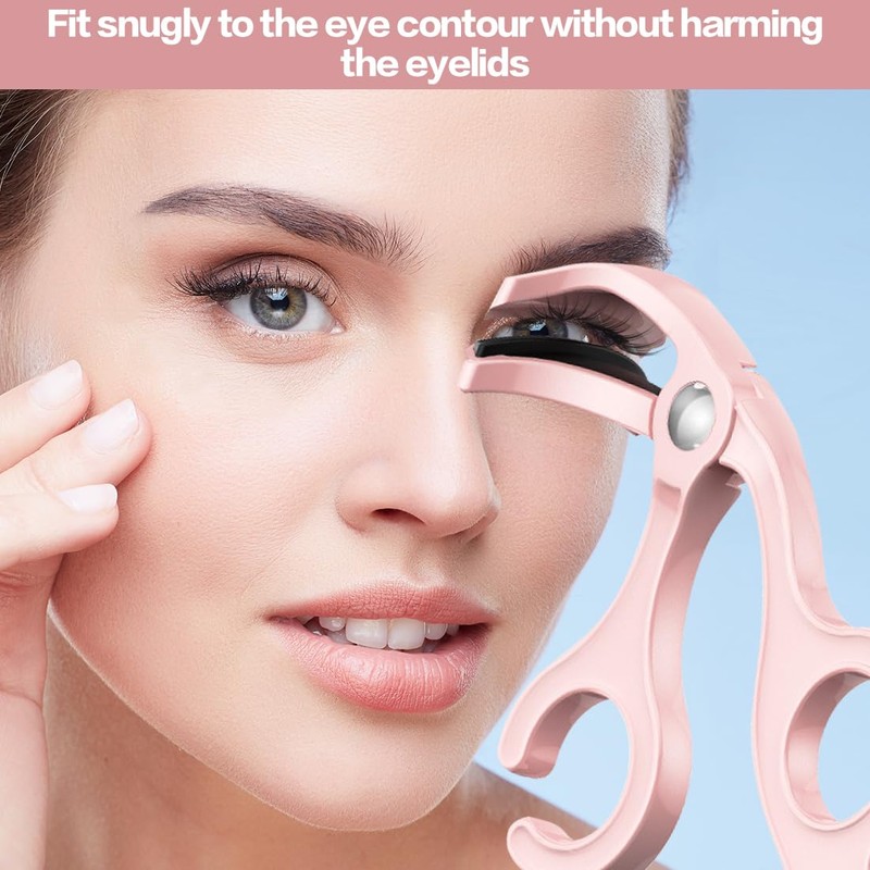 LOMUG Elektrische Wimpernzange Mit Heizfunktion, Präzisions-Wimpernzange Ohne Seitenrahmen Mit 65°C