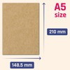 50 Sheets A5 Brown Kraft Paper Card 200gsm