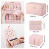 Funtopia 3-in-1 Jewelry Box, Pink Jewelry Box for Women, Travel