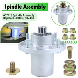 NICHEFLAG 3 Pack 601804 Spindle Assembly with 604704 Pulley 604711 Hustler Deck Belt Replaces 607418 Spindle Assembly Hustler 285-322, 14934 for Huster Raptor SD 60, Fastrak 60, Raptor 60, SD 60 Decks
