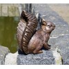 Thermobrass Bronze Sculpture Small Squirrel Decoration for Home and Garden