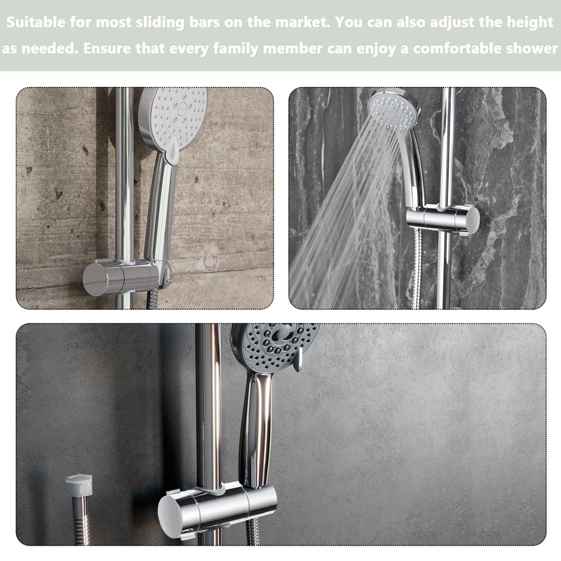 Shower Head Holder, 18-25 mm Adjustable Shower Head Holder, Detachable
