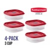 Rubbermaid- 3 CUP- Easy Find Vented Lid Food Storage Containers-