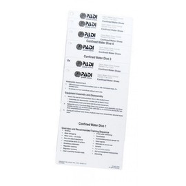 Padi Confined Water Aquatic Cue Card