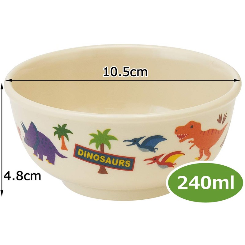 Skater M320-A Dinosaurus Melamine Rice Bowl 8.5 fl oz (240
