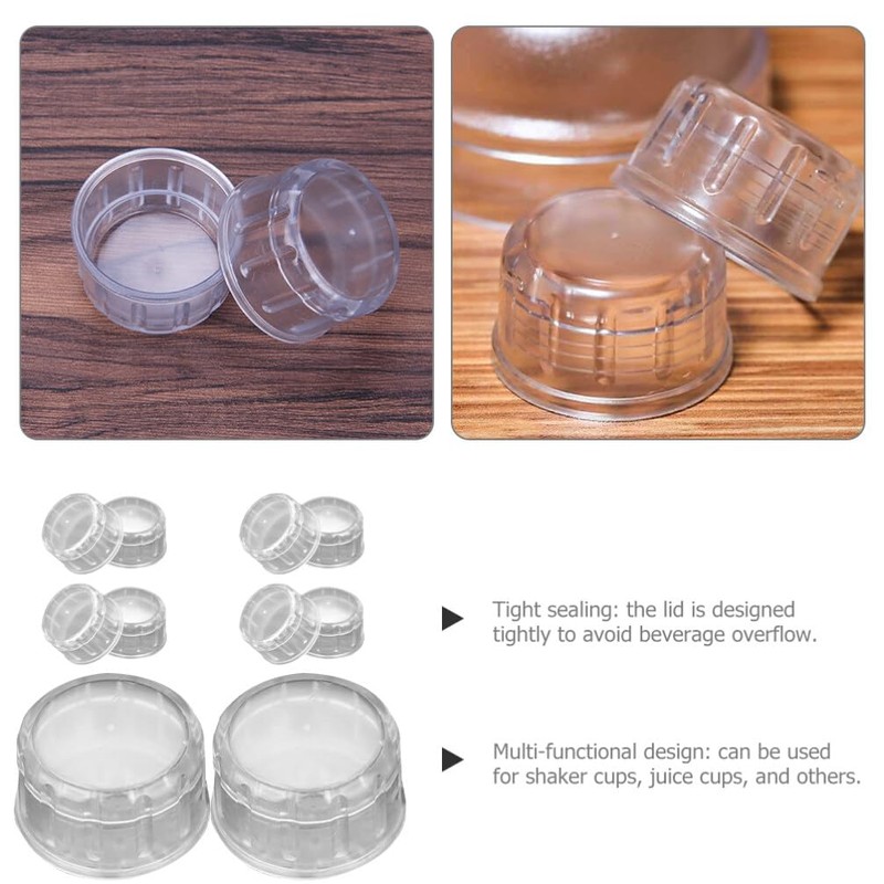 IMIKEYA 10pcs Cocktail Shaker Lid - Caps of Plastic Shaker
