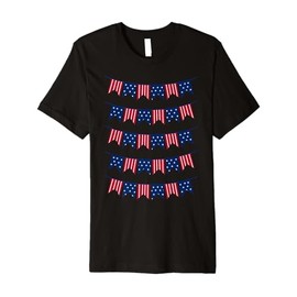 America 4th of July patriotic USA red blue banners cute Premium T-Shirt