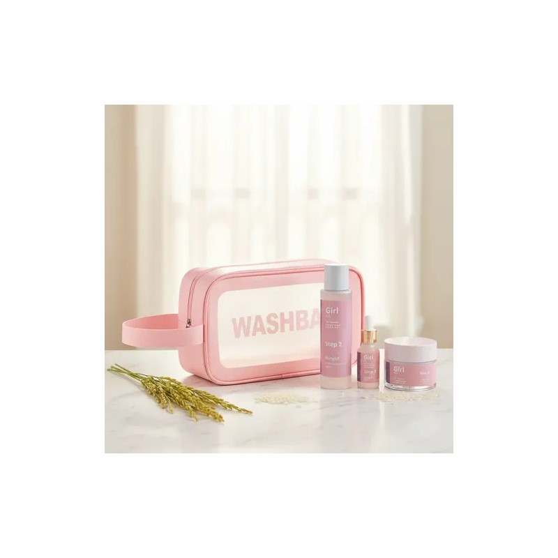 Set Skincare Para Dama Con Extracto De Arroz 4 Piezas